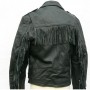 Leren jacket met franjes