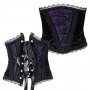 Black velvet gothic waspie purple