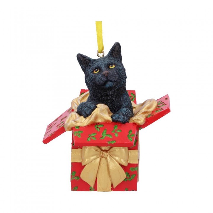 Present Cat Hanging Ornament (LP) 9cm