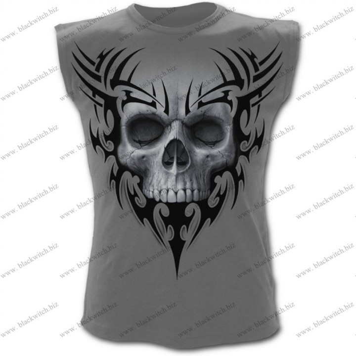 T-shirt Donkergrijs Plechtige schedel