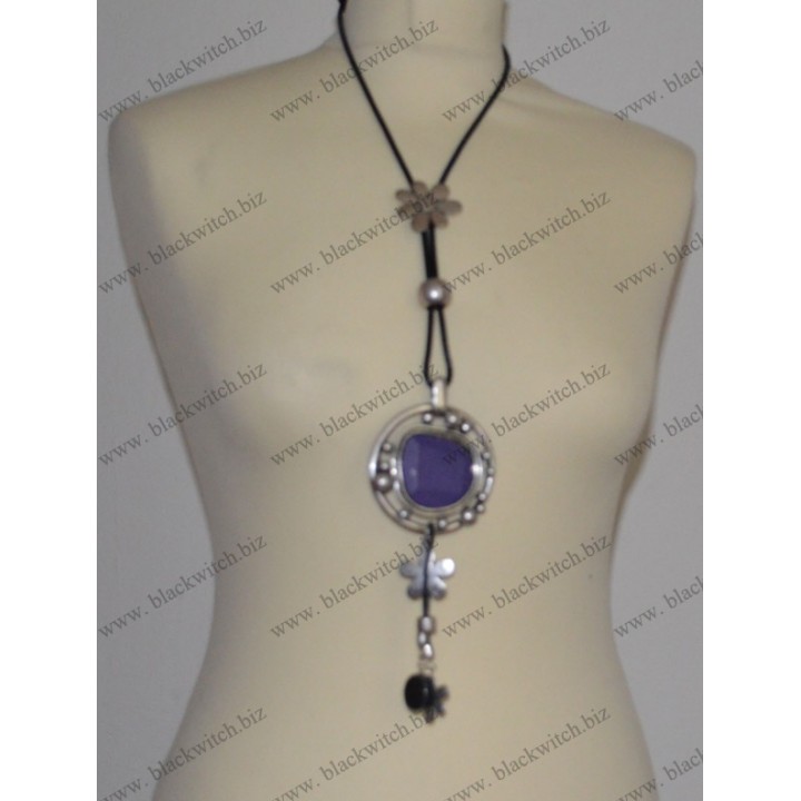 Necklace purple stone