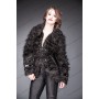 Black Furry Jacket with Buckles