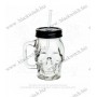 Glass Skull Drinking Jar