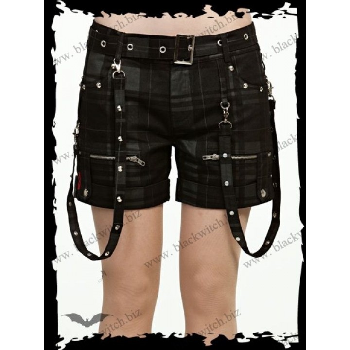 Zwart en grijs Tartan shorts