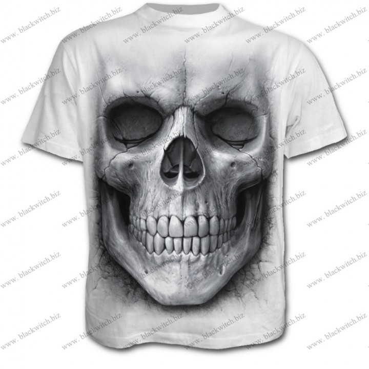 T-shirt White Solemn Skull