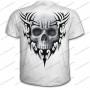 T-shirt White Solemn Skull