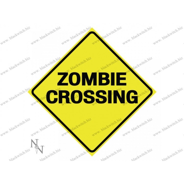 Zombie Crossing Sign 30cm