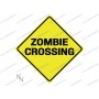 Zombie Crossing Sign 30cm