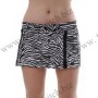 Black and White Zebra Mini Skirt with Zip