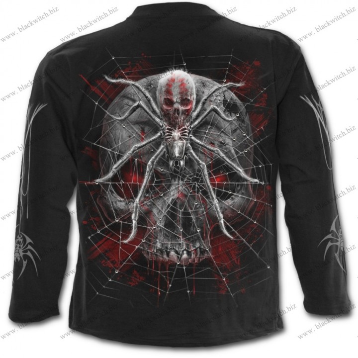 T-Shirt Black Spider Skull