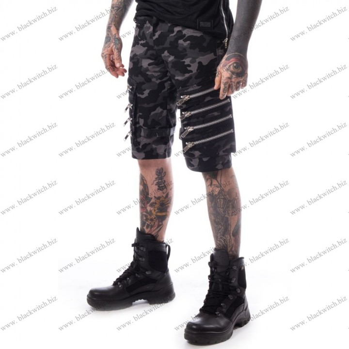 Arvid shorts heren grijs camouflage