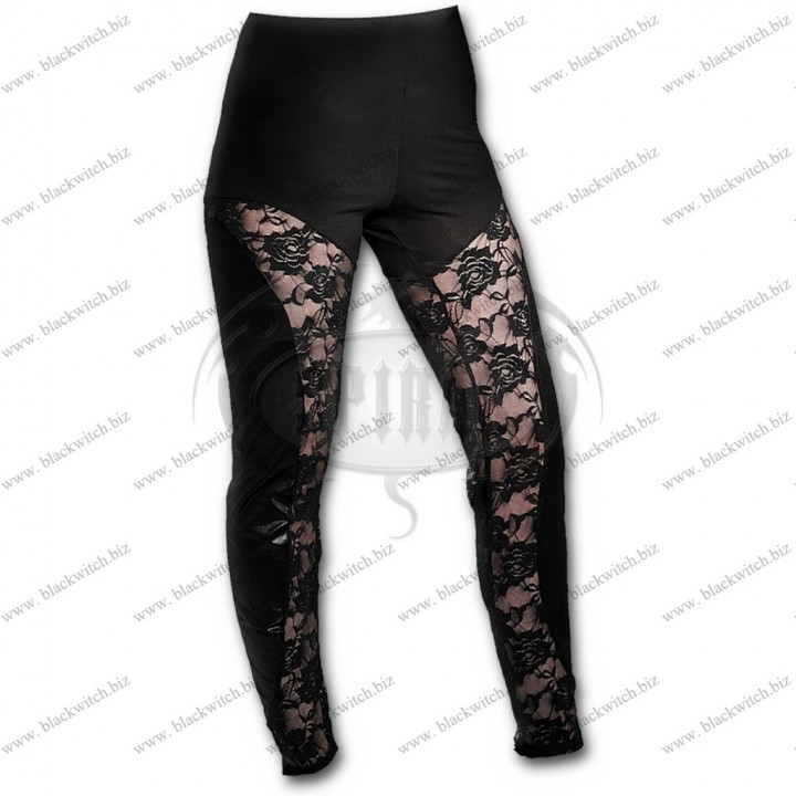 Inzet kanten leggings Gothic Elegance