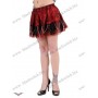 Red mini skirt with chains and spiderweb