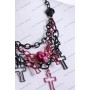 Necklace black-red