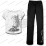 Gotisch  Pyjama  Set 4pc Enslaved Angel