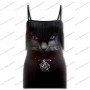 BLACK CAT - Tassel Layered Camsole Top Black