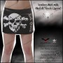 Leren rok met Skull en Rock Queen