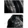 Punk L-jas met borduren zwart en zilver / F