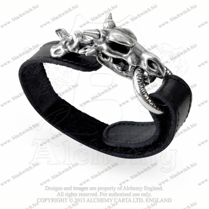 Pewter Bracelet: Runering-Dragon Strap
