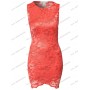 Kanten jurk rood