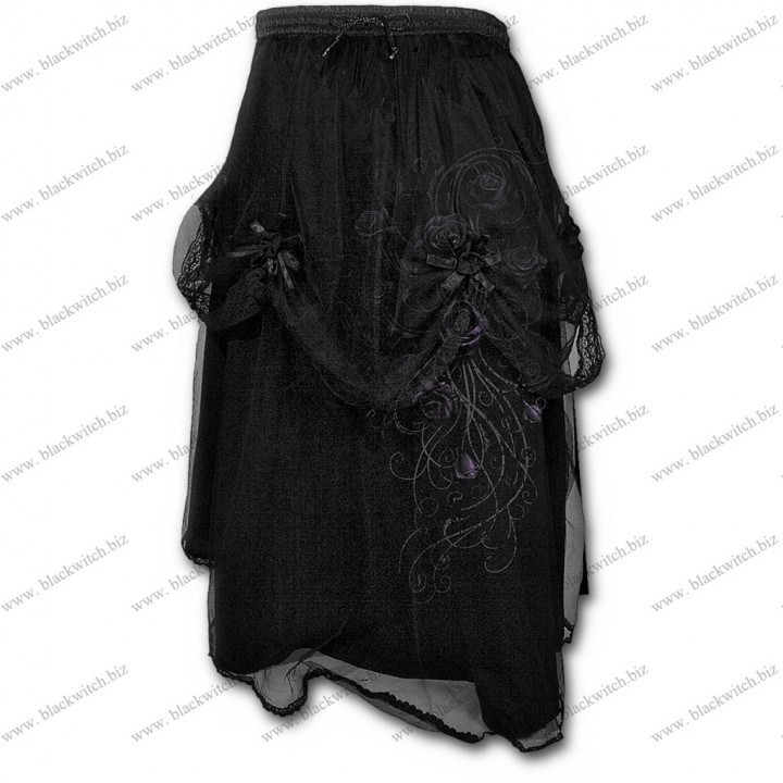 Skirt Long Black Rose