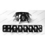 Leather bracelet  with skulls and spikes