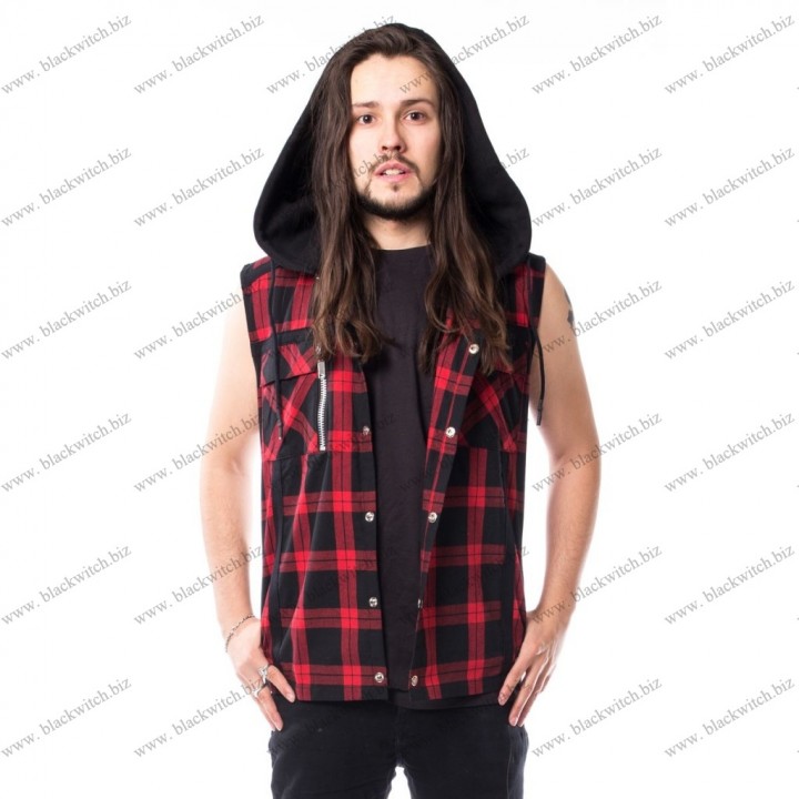 Eetu shirt mens black-red