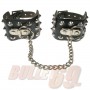 3 Row Conical Handcuff w/Chain - Black (4)