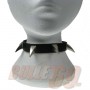 1 Row Small Claw Leather Neckband / Chocker - Black