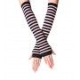 Striped Elbow Gloves pink stripe