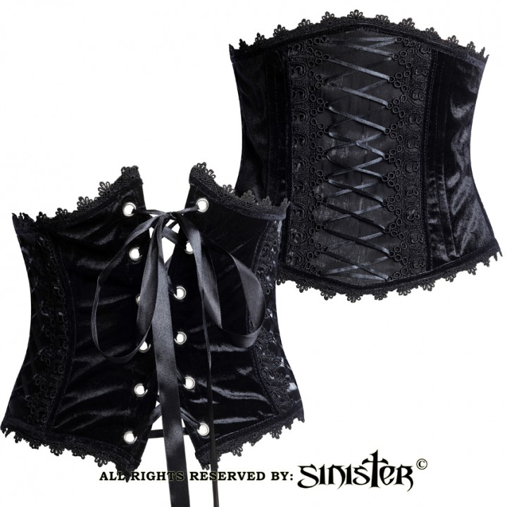 Black velvet underbust