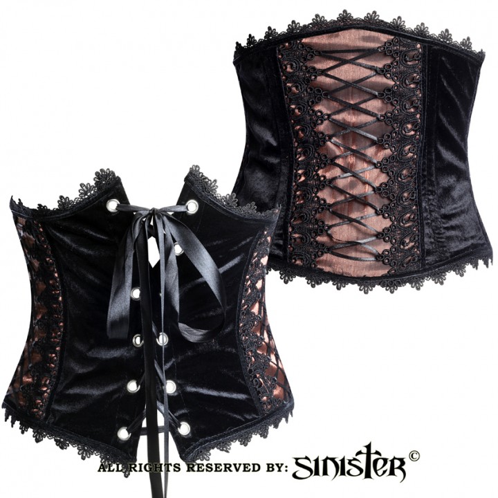 Black velvet underbust