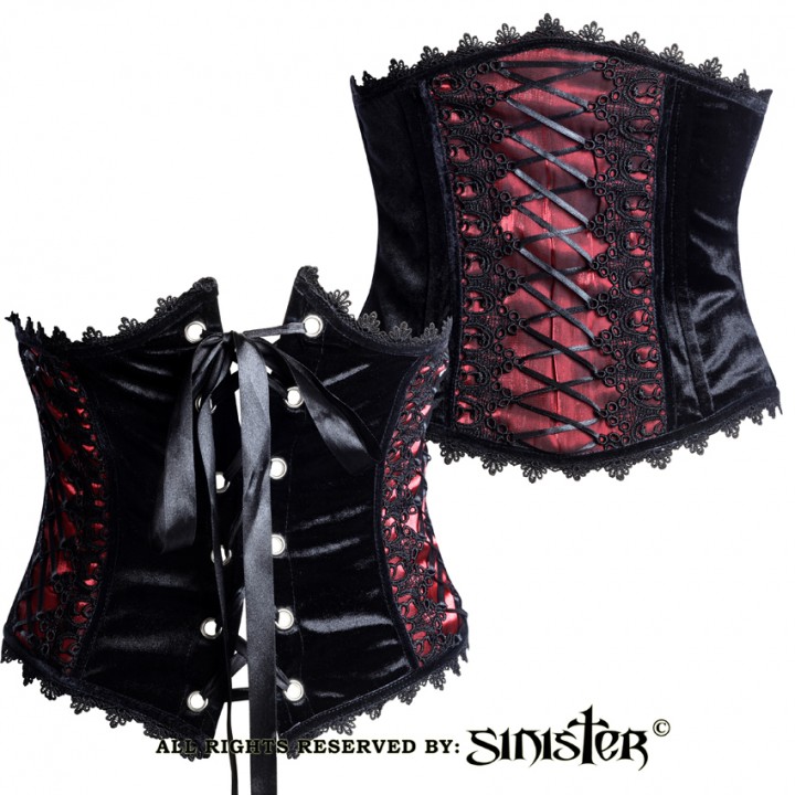 Black velvet underbust