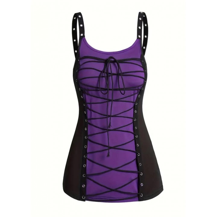 Gothic rock purple top